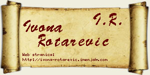 Ivona Rotarević vizit kartica